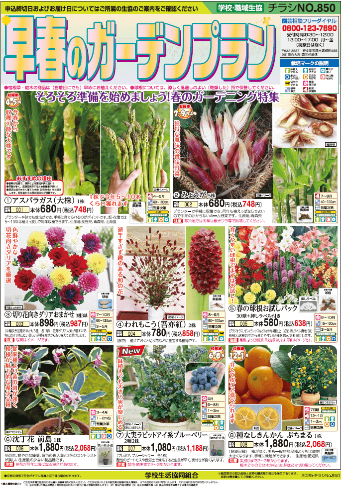 早春のガーデンプラン